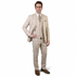 Mens Ticket Pocket Peak Lapel Double breasted Vest 100% Wool Tom Ford Style Modern Fit in Color "Tan" By Statement