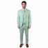 Mens Ticket Pocket Peak Lapel Double breasted Vest 100% Wool Tom Ford Style Modern Fit in Color "Mint" By Statement