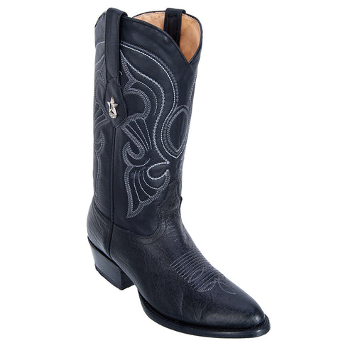 Los Altos Black Genuine Bull Shoulder Leather Boots