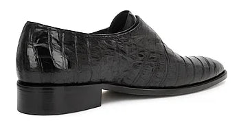 Gigolo Crocodile Monk Strap Black By Mezlan Made In Spain Brand