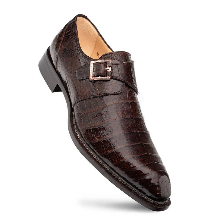 Gigolo Crocodile Monk Strap Brown By Mezlan Made In Spain  display picture 2