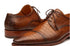 Giovane Fuscus Cap Toe Derby Camel Crocodile Shoes By Mezlan Made In Spain Brand