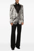 Glitter Tuxedo Dinner Jacket - Sequin Blazer - Sliver Flashy Stage Sport Coat By Alberto Nardoni