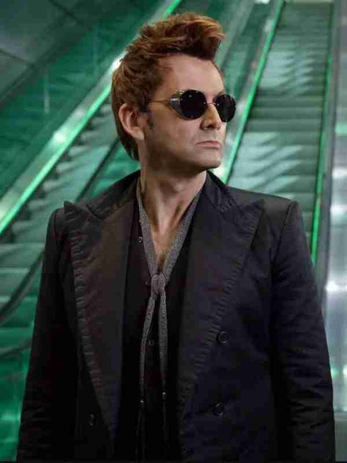 Good Omens S02 David Tennant Black Blazer