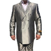 Gray Double Breasted Alberto Nardoni Peak Lapel Suits