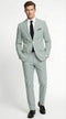 Men’s White and Green Seersucker Suit – Classic Striped Lightweight Summer Suit for Weddings and Formal Events Cotton Fabric