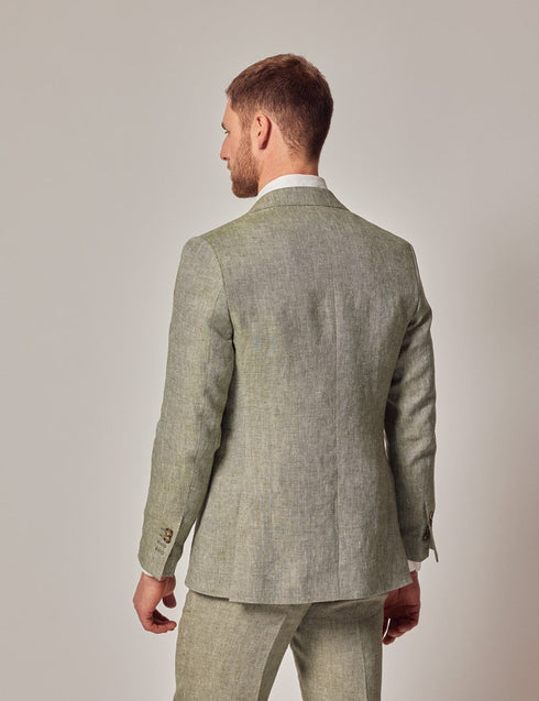 Mens Suit For Beach Wedding - Summer  Slim Suit in Green