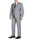 Light Grey Suit - Silver Gray Suit For Wedding - Mens Basic Two Button Classic Fit Suit With Optional Light Grey Vest