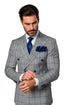 Grey with Blue Plaid by Rossiman