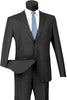 Mens Ultra Slim Fit Wool Feel Suit in Black