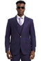 Men's Stacy Adams Vested One Button Side Peak Lapel Pinstripe Suit in Eggplant Purple