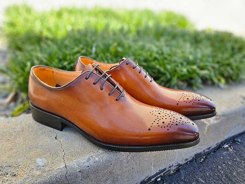 Hand Burnished Wholecut Calf Oxford Carrucci