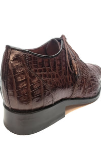 Los Altos All-Over Crocodile Lace Up Dress Shoes