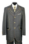 Denim Suit - Cotton Fabric Vested Suit - 3 Pieces Suit - Vested Peak lapel Fancy Suit