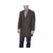 Herringbone 3/4 Top Dress Coat Brown Wool Blend Coat with Ticket Pocket