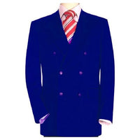 High Quality Royal Blue Double Breasted Blazer With Peak Lapels