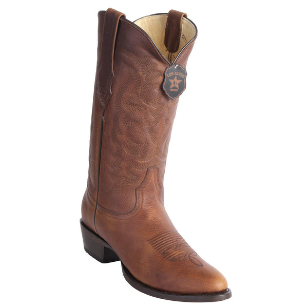 Los Altos Round Toe Honey Rage Leather Boots