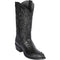 Los Altos Boots - Mens Dress Cowboy Boot - Low Priced Hornback Caiman Boots Round Toe- in Black