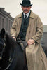 Peaky Blinders peaky blinder outfit - Include peaky blinder actor cap Mens Inspector Chester Campbell Peaky Blinders Trench Coat & Suit