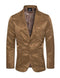 Men's Western Camel Blazer Slim Fit Shiny Finish Sport Coat for Weddings, Parties & Formal Events