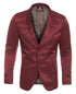 Men's Western Burgundy Blazer Slim Fit Shiny Finish Sport Coat for Weddings & Special Events
