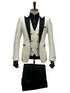 Ivory Tuxedo - Cream Wedding Suit  - Off White Groom 1 Button  Suit