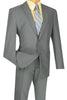 Mens 2 Button Slim Fit Poplin Suit in Grey