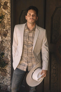 Platini Brown Faux Suede Western Sport Coat for Men – Rugged Frontier Style