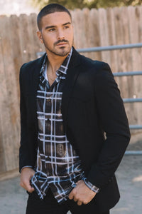 Black Western Sport Coat for Men by Platini – Bold Casual Blazer