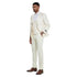 2024 Ivory Shiny Floral Mens 3pc Suit by Tazzio