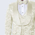 Ivory Floral Prom Tuxedo for Men – Wide Shawl Lapel Formal Set
