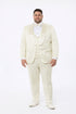 Ivory Floral Prom Tuxedo for Men – Wide Shawl Lapel Formal Set