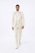Ivory Floral Prom Tuxedo for Men – Wide Shawl Lapel Formal Set