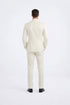 Classic Ivory Slim Fit Tuxedo with Peak Framed Lapel – Formal Wear