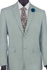 Mens 2 Button Wool Feel Slim Fit Suit in Sage