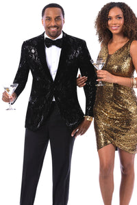 Mens Black Velvet Snake Skin Pattern Tuxedo Jacket – Prom and Wedding Outfit