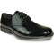 Bravo Mens Classic Formal Shiny Patent Tuxedo Shoe in Black