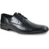 Bravo Mens Pointed Plain Toe Oxford Dress Shoe in Black