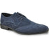 Bravo Mens Vegan Suede Wedding & Prom Wingtip Lace Up Dress Shoe in Navy Blue