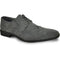 Bravo Mens Vegan Suede Wedding & Prom Wingtip Lace Up Dress Shoe in Grey