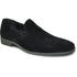 Bravo Mens Vegan Suede Wedding & Prom Slip On Loafer Dress Shoe in Black