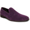 Bravo Mens Vegan Suede Wedding & Prom Slip On Loafer Dress Shoe in Purple