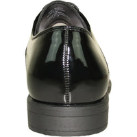 Bravo Mens Classic Formal Shiny Patent Tuxedo Shoe in Black