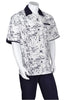 Mens Splatter Print Leisure Walking Suit in Navy