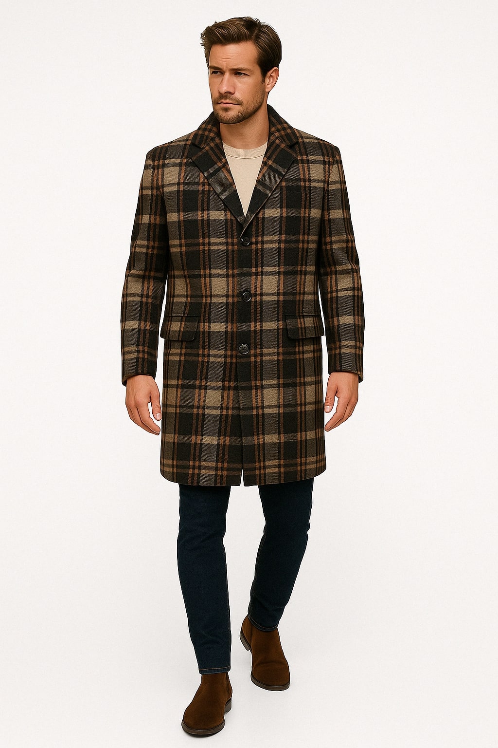 Men's Houndstooth Overcoat for Sale – OvercoatUSA