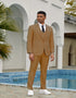 Mens Khaki Color Tuxedo - Mens Stacy Adams One Button Summer Khaki Double Breasted Suit