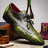 Marco Di Milano Anzio Exotic Alligator & Calfskin Leather Green Oxfords