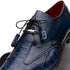 Marco Di Milano Anzio Exotic Alligator & Calfskin Leather Blue Oxfords