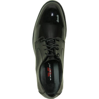 Bravo Mens Plain Round Toe Shiny Patent Tuxedo Shoe in Black