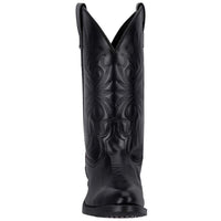 Laredo Paris Black Leather R-Toe Men's Boots